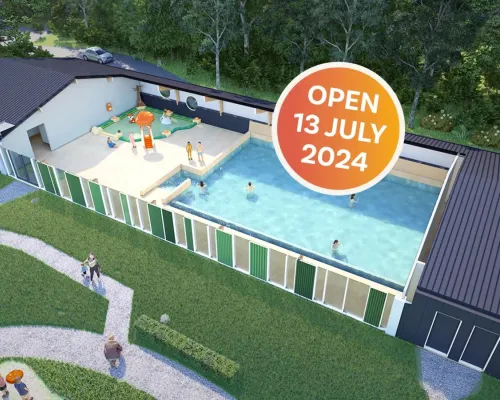 Das neue Schwimmbad auf dem Roan-Campingplatz Marvilla Parks Kaatsheuvel